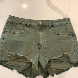 American Eagle Stretch tech Army Green shorts
